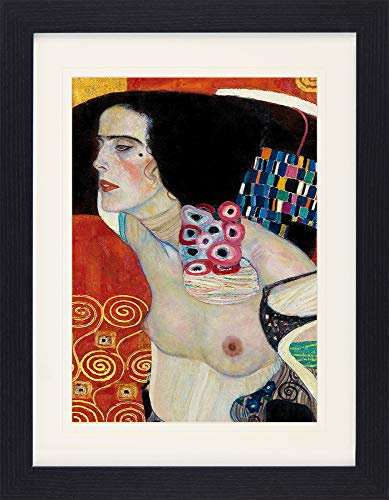 1art1 Gustav Klimt Poster Judith II, Salome, 1909 Gerahmtes Bild Mit Edlem Passepartout | Wand-Bilder | Im Bilderrahmen 40x30 cm