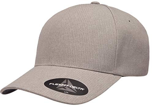 Flexfit Unisex Delta Seamless Carbon Cap Verschluss, Melange-Silber, L-XL