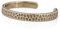 Akitsune Terra Armreif | Gehämmert Antik Armschmuck Frauen Herren Edelstahl Armband Rustikal - Messing 55mm
