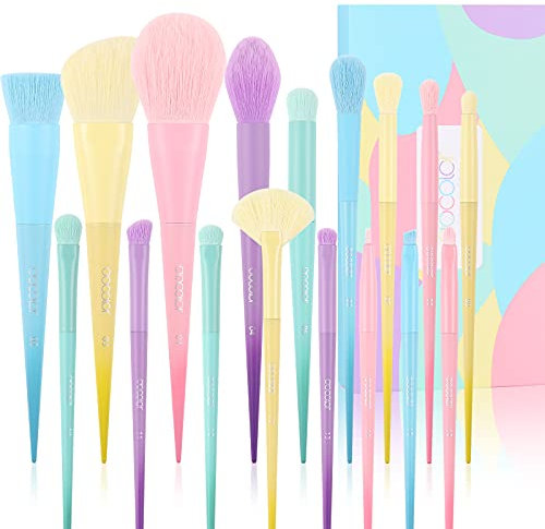 Pinselset Makeup Docolor 17 Stück Make up Pinsel Set Rosa Schminkpinsel Set Enthält Lidschattenpinsel Foundation Pinsel - Traum von Farbe