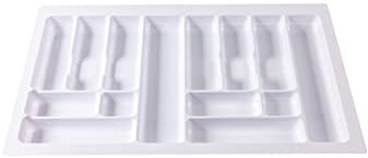 KOTARBAU® Besteckkasten für Schublade Weiß Schubladenorganizer für Küchenbesteck 830x490 mm