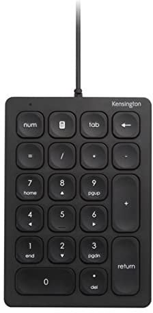 Kensington Ziffernblock mit Kabel, 21-Tasten-Nummernblock mit 4 Schnelltasten, Leise Scherentasten, Kompakte Numerische USB-A Tastatur, Für Windows, macOS & Chrome OS, Zusatztastatur, K79820WW