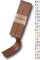 Sandras-Bastelladen Schrägband/Einfassband Satin gefalzt 2m x 20mm 883-Braun