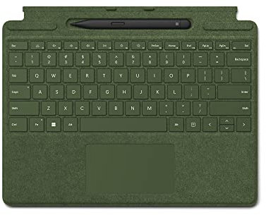 Microsoft Surface Pro Signature Keyboard with Slim Pen 2 Bundle, Forest Colour Keyboard