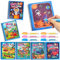 6 Stück Wassermalbuch Magisches Wassermalbuch mit 6 Pinsel Wasser Malbuch Wasserstift Wiederverwendbar Magic Water Colouring Book Malbuch für Kinder Junge 2 Bis 7 Jahren Geschenk