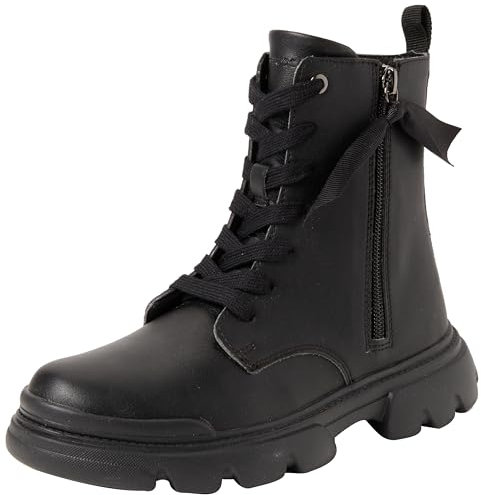 Geox J Junette Girl, Caviglia Barca, Nero, 32 EU