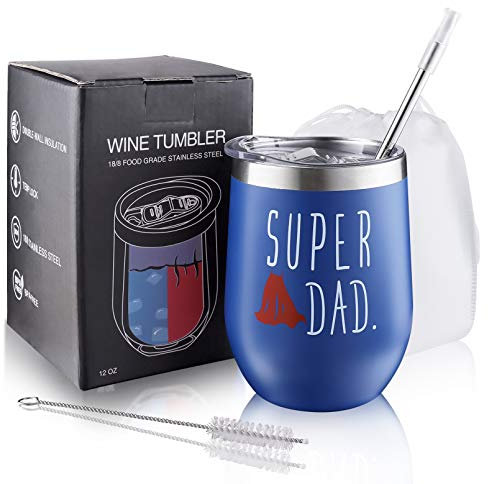 wedrink Vatertag Geschenk Father's Day Besonderes Geburtstagsgeschenk für Papa Edelstahl isoliert Thermobecher Kaffee-Reisebecher, 12oz/340ml Leak Proof Isolierung Kaffeebecher
