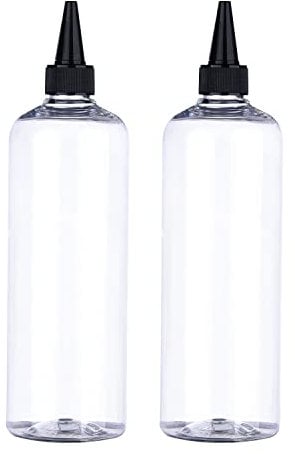 MFUOE 2 Pieces Applicator Bottle with 500ml Squeeze Hair Oil Applicator Bottles with Caps for Hair Coloring Dyeing Bottle Paint Art Glue