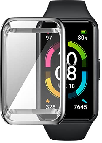 Protector de Pantalla de Reloj de 1,47 Pulgadas, Funda Completa de TPU para Honor Band 6 para Huawei Band 6 7 6Pro, Funda de Pantalla Universal de Repuesto (Transparente)