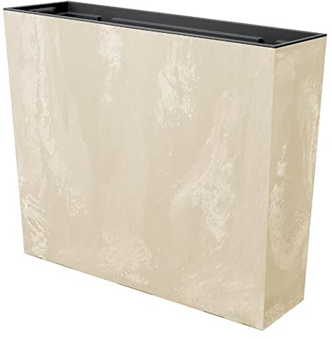 Prosperplast Pot urbi Case Beton Effect, avec réservoir, Dimensions (mm) 580 x 180 x 498, Couleur crème