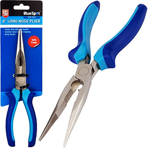 8 Professional 200MM Long Nose Plier | Large Straight Tip | Extra Heavy Duty | Car | Mechanic | Garage | Workshop | Vehicle Repair | DIY | Hand Tools | UK Free P&P