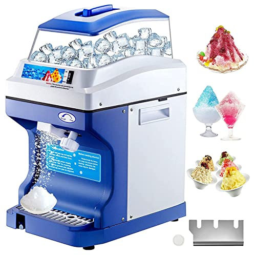 Machine électrique De Cône De Neige De Broyeur De Glace De 250w, Finesse Réglable Rasant La Glace Rugueuse Et Fine, Machine à Cône De Neige, Broyeur à Glace Et Broyeur à Glace D'été,5L-200KG/H