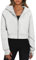 Trendy Queen Womens Zip Up Hoodies Cropped Sweatshirts Fall Outfits Casual Hooded Pullover Sweaters Tops Winter Clothes 2024, Grey, XL