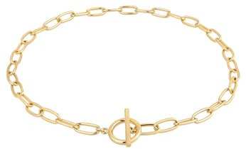 Elli Halskette Damen Glieder Basic T-Verschluss Goldfarben