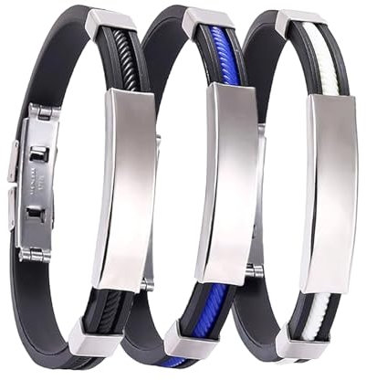 3 Stück Entgiftendes Titan-Armband Set,Verstellbare Therapeutische Lympunclog Titanium Wristband in Schwarz,Weiß,Blau,Ion Therapeutic Lympunclog Titanium Wristband für Männer Frauen Lover Geschenke