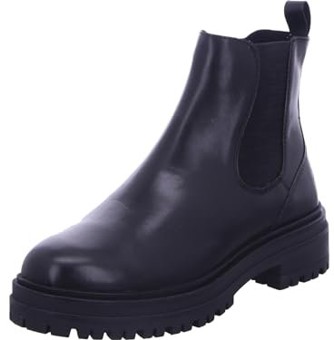 MARCO TOZZI Damen Chelsea Boots aus Leder mit Reißverschluss, Schwarz (Black), 37 EU