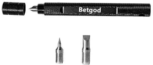 Betgod 3-in-1 Golf Club Groove Sharpener - Re-Grooving Tool for U & V-Grooves - Generates Optimal Backspin (Black)