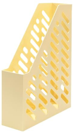 HAN 1601-815 Lot de 10 porte-revues classiques modernes pour prospectus jusqu'au format A4/C4 Jaune pastel