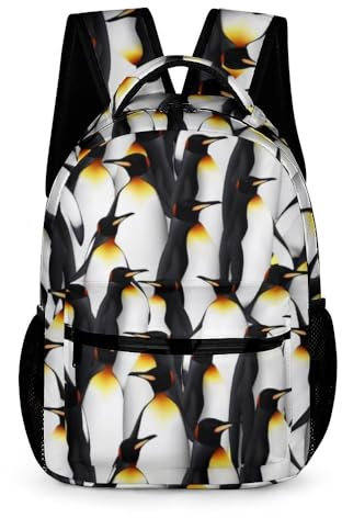 CaomeiWu Pinguin-Schulrucksack für Kinder, Mädchen, Jungen, 40,6 cm, Pinguine, Büchertasche, Schulrucksack für Schüler und Kinder, Pinguin-Rucksack 2, 16 inches x 12.6 inches x 6 inches