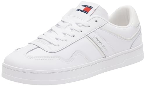 Tommy Jeans Damen Low Profile Sneaker Greenwich Leather Elegant, Weiß (White), 39