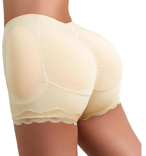 Bcenoilua Damen Push Up Unterhose Po Butt Lifter Höschen Gepolsterte Enhancer Hüftpolster Hose Bauchweg Miederhose Figurformende Miederslip Frauen Fake Ass Hüfte