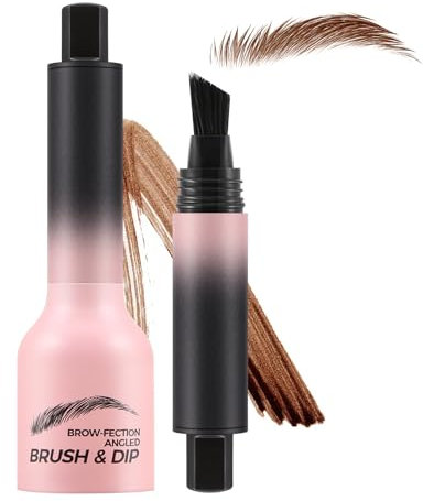 Apooliy Brow Fection Winkelbürste & Dip,Wasserfestes Augenbrauengel, haarähnliche Striche, Augenbrauenstift, gepresster Wild Brow Pencil, lang anhaltend
