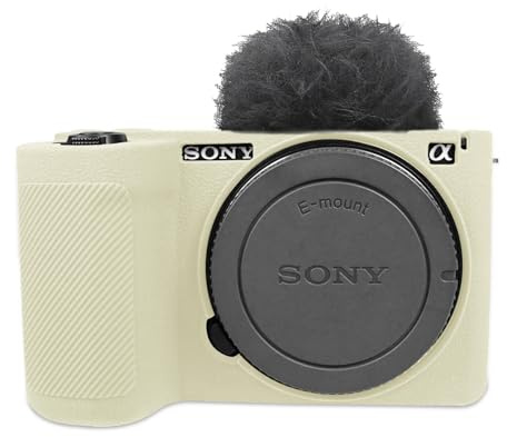 Easy Hood Case for Sony ZV-E10 II Camera,Silicone Protective Cover,Beige | Anti-Scratch,Slim Fit,Lightweight,Soft,Carrying