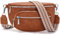 Sasrymnl kleine bauchtasche damen Braun gürteltasche damen klein umhängetasche Veganes Leder handtasche crossbody bag brusttasche