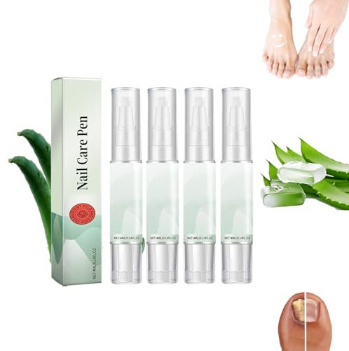 Nail Care Pen, Nail Care Pen Nagelpilz Stift Österreich, Kosmetische Pflege Bei Nagelpilzinfektion, Nagelwachstum FöRdern Mit Teebaumöl, Vitamin E & Aloe Vera (4 Stück)