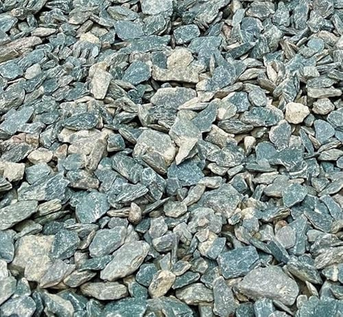 Dihl 1KG Honister Mine Green Slate Chippings, 20 – 30mm, Garden Decorative Aggregate, Plant Pot Topper Stones. Chip Gravel for Driveway, Path, Border, Beds – 1 KG Bag