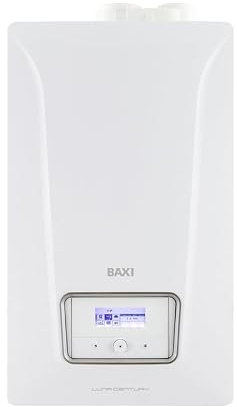 Baxi Nuvola Century 35 Caldaia a Condensazione e Accumulo con Bollitore 45 Litri, Murale, a Metano/GPL/Aria Propanata, Riscaldamento e Acqua Calda Sanitaria, 90,1 x 60 x 47,3 Cm