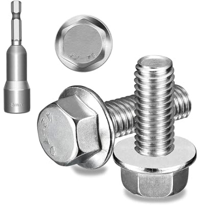 Ezitruz 30Stk Flanschschraube Sechskantschraube M5x16mm Bundschraube DIN 6921 Edelstahl A2 V2A Schrauben Mit Flansch Für Möbeln, Bauwesen, Ingenieurwesen