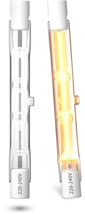 Bonlux Halogenlampe R7s 78 mm 150 W 230 V Warmweiß 2800 K dimmbar J78 R7S Linear Halogen T3 Leuchtmittel Typ J für Stehleuchte Garage Landschaftsgärten, 2 Stück