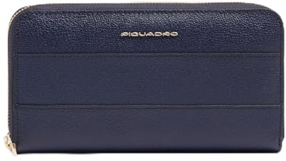Piquadro Geldbörse Damen, Vier Fächern Frau Leder blau