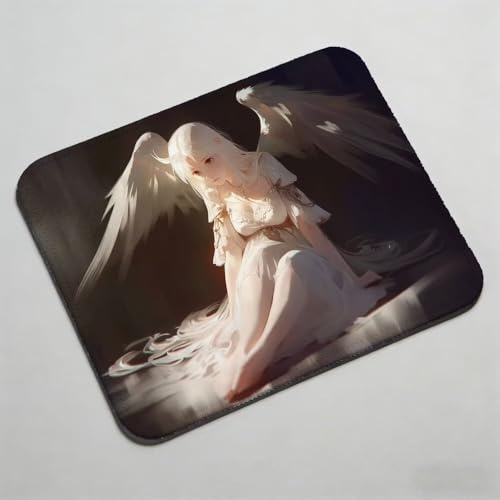 Tapis de Souris Femme Aile, Tapis de Souris Gaming avec Base en Caoutchouc Antidérapante, Imperméable, Mousepad Petit Portable pour Bureau Maison, PC et Ordinateur Portable 500x250x3mm 0O-792