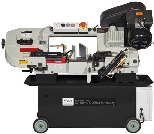 SIP 12 Metal Cutting Bandsaw, 230V 1.1kW / 1.5hp 4 Speed Belt Driven Electric Power