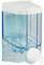 SANISMART Schaumseifenspender YASEMIN Blau transparent | Nachfüllbar | 500 ml Fassungsvermögen | Hygienisch & abschließbar | Für Schaumseifen | ABS-Kunststoff | Wandmontage