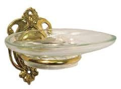 arterameferro Porte savon distributeur laiton brillant style empire de salle de bain