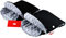 BABYLUX MUFF Handmuff PLÜSCH Handwärmer für Kinderwagen Buggy Handschuh 2 Stück (3. Schwarz + Minky Grau)