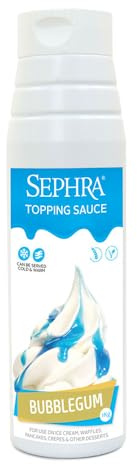 Sephra Bubblegum Dessert Topping Sauce 1kg | Squeeze bottle dispenser ensures precise portion control and mess-free dessert decorating for busy commercial kitchens.