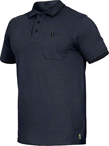 Leibwächter Polo-Shirt Herren Flex-Line – Marine – Gr. 5XL – Poloshirt mit Brusttasche – Kurzarm Poloshirts mit 3 Knöpfen – 50% Baumwolle 50% Polyester – Sommer Arbeitsbekleidung für Herren