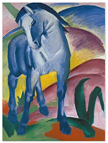 JUNIWORDS Poster, Franz Moritz Wilhelm Marc, Blaues Pferd I, 30 x 40 cm