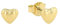 Amor Ohrstecker Mädchen Kinder Ohrschmuck, 0,5 cm, Gold, Herz, Kommt in Schmuck Geschenk Box, 2013966