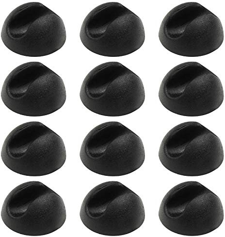 Kyuionty 12 Stück Haarnadel-Beinschützer Füße passend für 0,95 cm – 1,27 cm dicke Stangen, Möbel, Tische, Stuhlfüße und Bodenschutz, Silikonspitze, für Tische, Stuhlbeine, Gummikappen (schwarz)