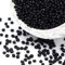 1100 Stück Glas Rocailles Perlen 4mm, 6/0, Ponyperlen Rund Mini Perle Seed Beads (Schwarz Opak)