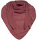 KNIT FACTORY - Lola Dreieckstuch - Fein Gestrickter Damen Schal - Tuch Schal - Für Frühling und Sommer - Baumwollmix - Stone Red - 190x85 cm
