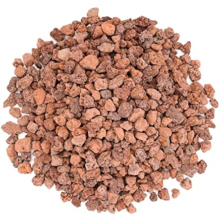 onlyfire Rocas de lava rojas de 0.4-0.8 pulgadas | Piedras de lava volcánicas incombustibles y resistentes al calor para hoyos y chimeneas de interior y exterior | 10 libras