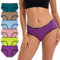 INNERSY Baumwoll Unterwäsche Damen Stretch Sport Unterhose Set Atmungsaktive Slips Mehrpack 6 (XS, Sportliches Mehrfarben)