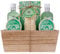 Accentra – Duschset Frauen Geschenkset ALOE VERA im Holzkorb – 6-teiliges Pflegeset mit Duschgel, Schaumbad, Badesalz, Bodylotion uvm – Wellness Geschenk Set zum Geburtstag, Valentinstag & Weihnachten