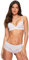 Ann Summers Sexy Lace Non Padded Plunge Bra, A-D Cup, Curve-Enhancing Womens Underwear with Unlined Lace Cups, Underwire Support & Sculpting Boning White - Womens Lingerie